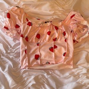 Strawberry Cropped Top